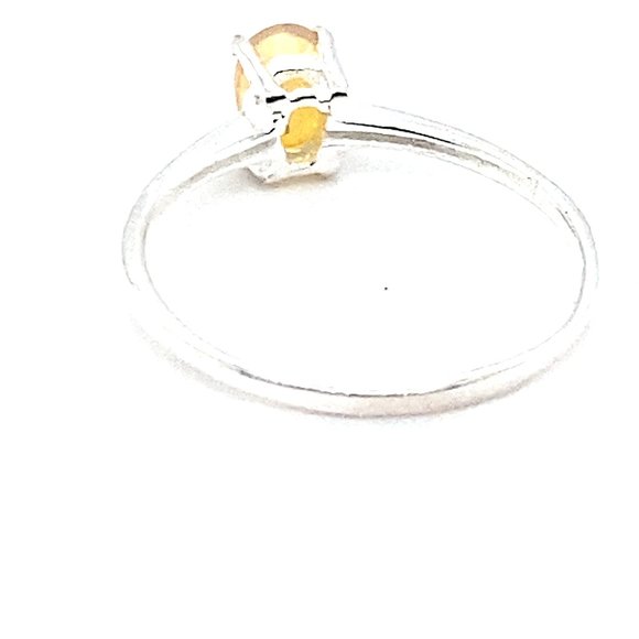 Welo Opal .38ct Platinum Solid Silver Ring - Picture 6 of 7